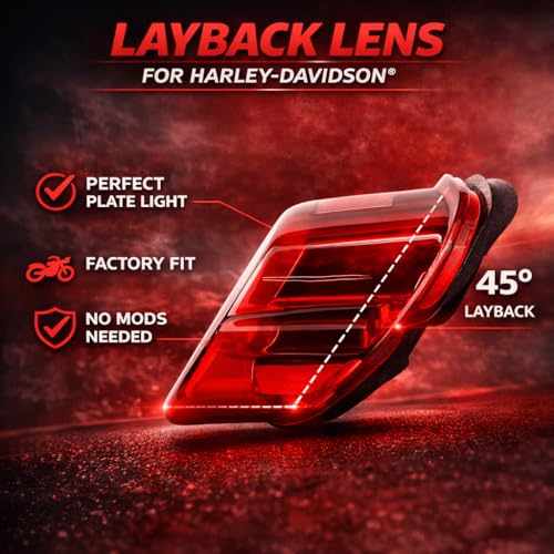 Eagle Lights Red Strobing LED Tail Light Upgrade for Harley Davidson Sportster/Softail/Touring/Dyna - color: Red