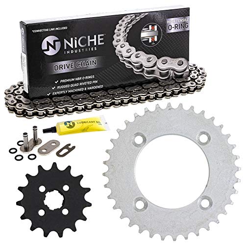 NICHE Drive Sprocket Chain Combo for Honda XR70R Front 15 Rear 36 Tooth 420V O-Ring 86 Links - size: O-Ring Chain