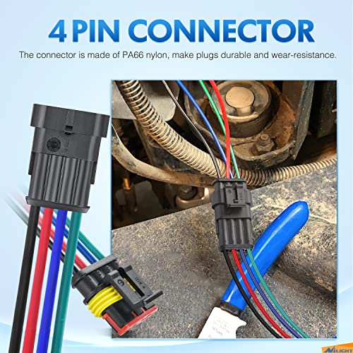 Nilight 4Pin Way Electrical Wire Connector 10 Pack 16AWG Male Female Plug Socket Quick Disconnect Waterproof Play 1.5mm Series Terminal for Car Truck Motorcycle Marine Boat - size: 4Pin Wire Harness 10Sets