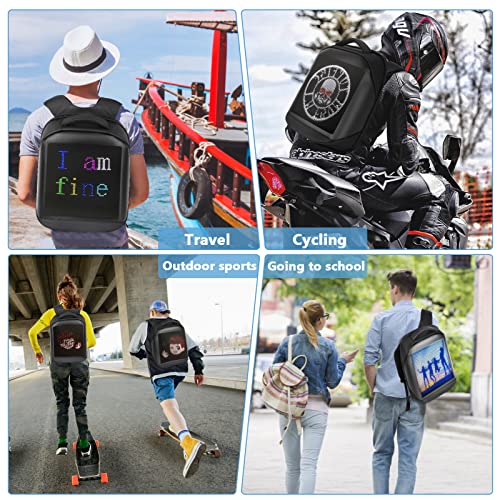 Led Backpack Multifunctional Laptop Backpack Laptop Backpack with Led Display DIY Fashion Backpack For Daily Use - style: Led Backpack