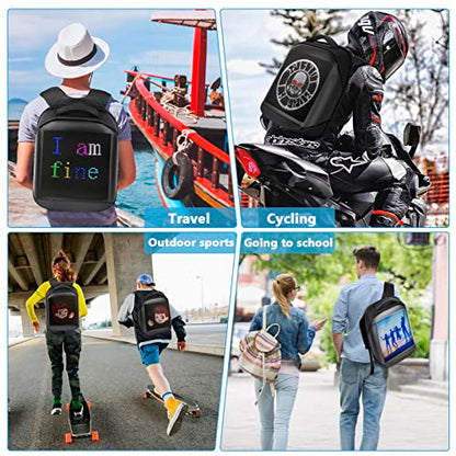Led Backpack Multifunctional Laptop Backpack Laptop Backpack with Led Display DIY Fashion Backpack For Daily Use - style: Led Backpack