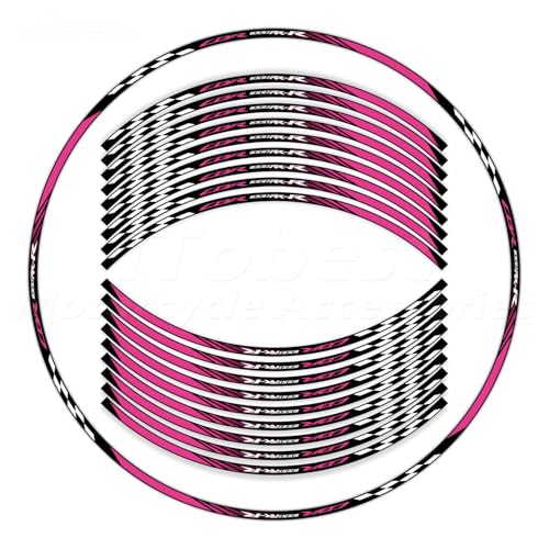 CBR 17 inch Wheel Rim Stickers Decals Tape Compatible with CBR1000RR-R 2004-2025 Motorcycle Reflective Rim Tapes Sticker Stripe (Watermelon Red) - color: Watermelon Red