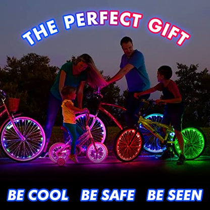 Activ Life LED Bike Wheel Lights with Batteries Included! Get 100% Brighter and Visible from All Angles for Ultimate Safety & Style (1 Tire Pack) - color: White