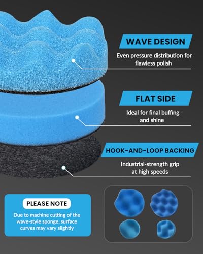78PCS Drill Polishing Buffing Pads Kit with Buffer Polisher Attachment, 1/2/3 Inch Car Polishing Detailing Wheels for Dremel Air Mini Polisher Sander, Headlights Restoration Pad for Waxing Cleaning