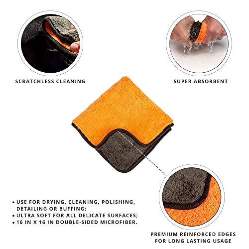 Ultra-Soft Detailing Brush Set with Microfiber Cloth for Scratch-Free Cleaning and Detailing of Delicate Surfaces Interior Exterior Automotive, Leather, Infotainment Screens, Electronics, Black
