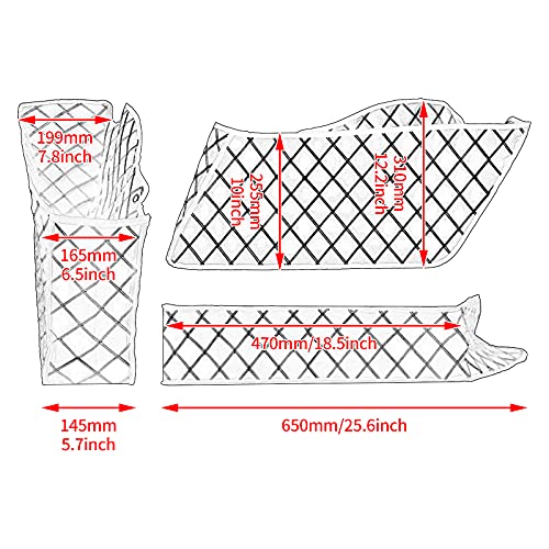 Non-Stretched Saddlebag Liners Inserts White Thread Compatible with Harley Touring Electra Street Glide Road King 2014-2023 1 Pair - color: White Stitching