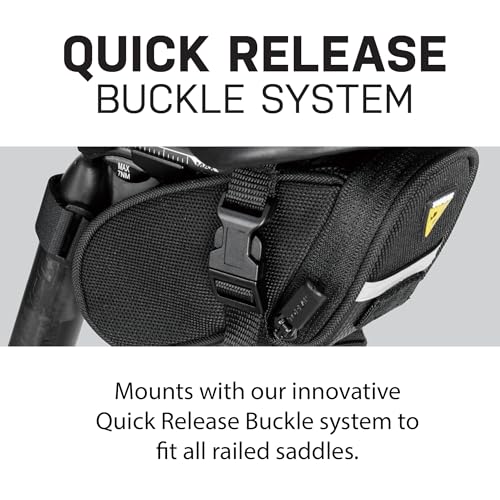 Topeak TC2471B Aero Wedge Pack with Strap Mount, Micro , Black