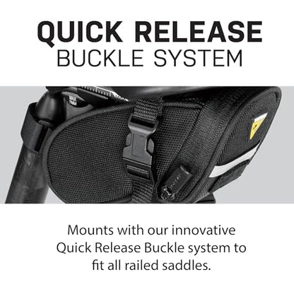 Topeak TC2471B Aero Wedge Pack with Strap Mount, Micro , Black