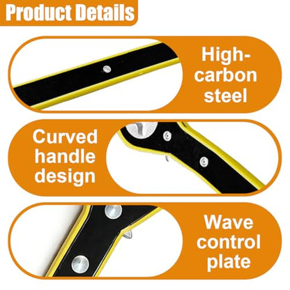 Car Jack Ratchet Wrench, Wheel Jack Lift Speed Handle with Forward and Reverse Knob Design, 360° Swivel Labor-Saving Scissor Jack Ratchet Wrench for Travel Truck Motorcycle (Yellow)