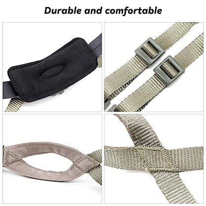 Tactical Helmet Chin Strap Adjustable Dial 4 Points Suspension System with Bolts and Screws for Tactical Fast MICH Bump Helmet Accessory - color: Style 2-Grey