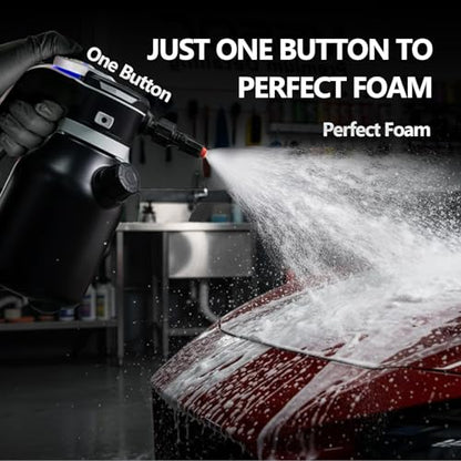 Electric Foam Sprayer,2L Portable Rechargeable Cordless Pressurized Spray Foam Cannon, Easy Clean & Acid Resistant for Car Wash Detailing Garden Black (Electric Foam Sprayer 2.0) - size: Electric Foam Sprayer 2.0