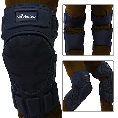 Webetop Motorcycle Knee Pads Adult High-Impact Shield-Resistance Flexible Breathable Adjustable Aramid Fiber +EVA Motocross MTB Shin Guards for Riding Skating Cycling