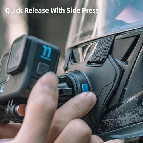 Magnetic Quick Release Motorcycle Helmet Chin Strap Mount Compatible with Go pro Hero 13,12,11,10, 9, 8, 7, (2018), 6 5,DJI Osmo Action 6/5 Pro/4/3/2, AKASO, SJCAM and More - color: T8 Pro