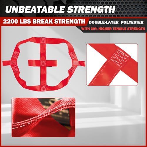 Motorcycle Rear Wheel Tie Down Strap, 2200lbs Break Strength Universal Motorcycle Tie Down Strap in Red - color: Orange,Green