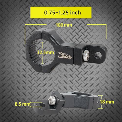 Bar Mounting Bracket Clamp for 0.75 to 1.25inch Bar,Universal Mount Tube Clamps 0.75"/0.875/1.0/1.125/1.25inch for UTV ATV Bars (4Pack) - size: 0.75~1.25inch
