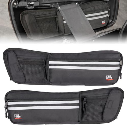 KEMIMOTO Upgraded Saddlebag Lid Organizers 2 Pack Compatible with Touring 1980-2024 2025 for Street Glide Road King Road Glide FLT FLH Black