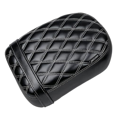 Motorcycle Passenger Comfort Seat Fit for CMX1100 Rebel 1100/DCT/SE 2021-2026, Leather Rear Saddle Back Cushion Pillion Pad, Black w/Gray Stitching - color: Rear - Black-B