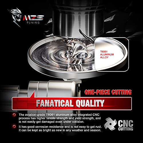 MZS Bar End Mirrors, Motorcycle Handlebar Mirrors Round Black+Motorcycle Frame Sliders, Falling Crash Protector Guards No Cut Kits Compatible with CBR1000RR