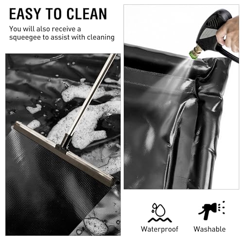 Huatean Home Garage Floor Mat, (8'6" x 16") Under Car Waterproof Containment Mats, Oil Mat for Garage Covering, Garages Floor Mats for Under Car, Keeps Dry and Clean - size: 7'10" x 16'5" (Rectangular)
