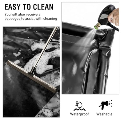 Huatean Home Garage Floor Mat, (8'6" x 16") Under Car Waterproof Containment Mats, Oil Mat for Garage Covering, Garages Floor Mats for Under Car, Keeps Dry and Clean - size: 7'10" x 16'5" (Rectangular)