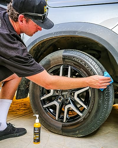 Grand Slam 3-Pack - Includes Tire Shine Gel (8oz), Car Scratch Remover (4oz), Water-Repellent Vinyl and Car Leather Protector (8oz), 2 Microfiber Towels - color: Grand Slam