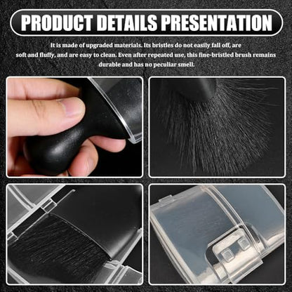 Car Detailing Brushes, Car Cleaning Brush, Auto Interior Soft Bristles Curved Cleaning Brush, Auto Detailing Dusting Tool Universal for Dashboard Air Conditioner Vent Computer (Black) - color: Black