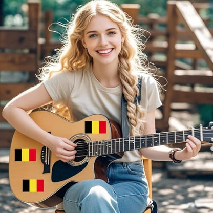4 PCS Flag Stickers - Belgium Flag Stickers Decals for Cup Computer Laptop Car Bumper Window Helmet Musical Instrument with Smooth Surface - size: Belgium
