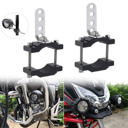 Fork Clamp Motorcycle Light Mount fit 0.7" to 2.05" Roll Cage,Adjustable Bicycle Motorcycle Headlight Bracket Car Bull Bar Holder Offroad Tube Clamps Mounting Brackets for LED Work Lights