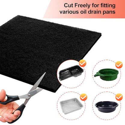 GODLIY 2 Pcs 22'' Oil Drain Splash Pad, No Splatter Pad Square Pad for Car Changing Oil Transmission Drain Pan (2 PCS)
