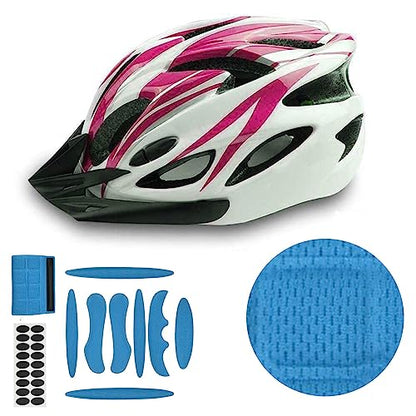 2 Set Cycle Helmet Pads, Helmet Padding Kit, Universal Foam Pads for Motorcycle Bike Cycling Helmet (Blue) - color: Blue