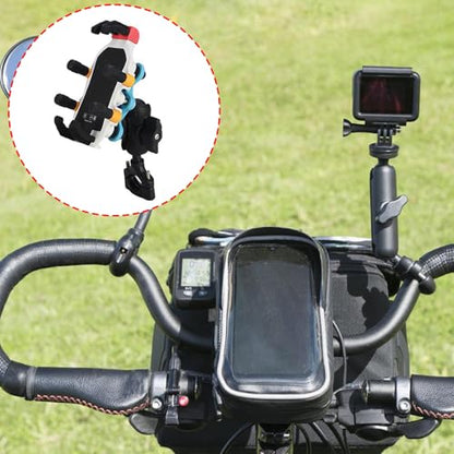 Motorcycle Phone Mount Vibrations Dampener Anti Shake Holder ABS Metal Silicone Mobile Phones Clamp Fits Smartphones - style: B