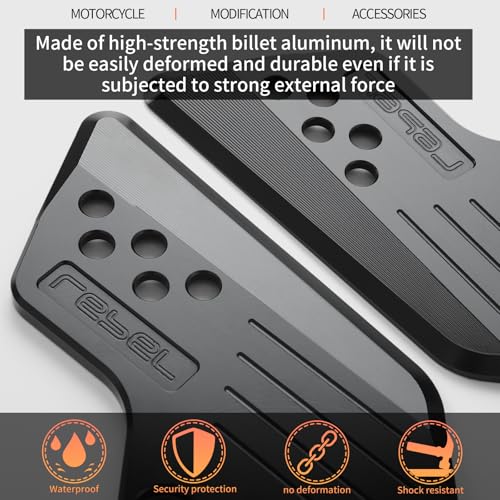 WOOGA Motorcycle Front Footpeg Protection Cover Foot Peg Footrest Set Hold Plate Guard Protector fit for Ho&n&da Rebel CMX1100 /DCT Accessories 2021-2025