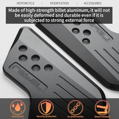 WOOGA Motorcycle Front Footpeg Protection Cover Foot Peg Footrest Set Hold Plate Guard Protector fit for Ho&n&da Rebel CMX1100 /DCT Accessories 2021-2025