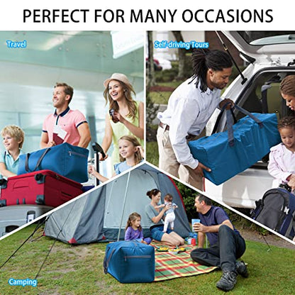 iFARADAY Foldable Duffel Bag 30" / 75L Lightweight with Water Rresistant for Travel-Blue - color: Blue-75L