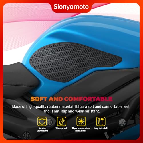 Fuel Gas Tank Pad Protector Stickers Decal Set Compatible with Daytona 675/R 2013 2014 2015 2016/ Street Triple 765 R/RS 2013 2014 2015 2016 2017 2018 2019 2020 2021 2022