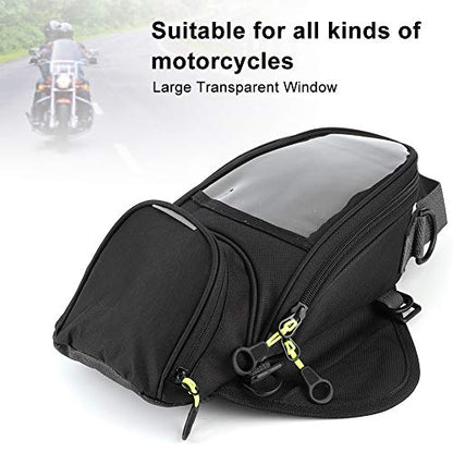 Tbest Tank Bag Motorcycle Magnetic,Bag Bags Fuel Navigation Saddlebag Large Transparent Window Motorcycle Backpack