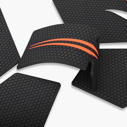 Motorcycle Tank Pads Side Gas Knee Grip Protective StickerApplies toKTM DUKE790/890 DUKE890R 2024+ (Black and orange) - color: Black and orange