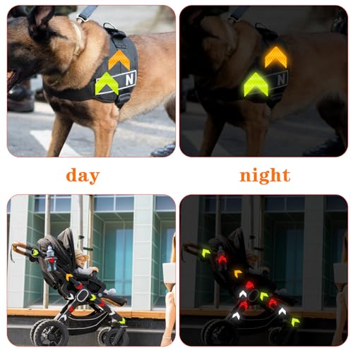 Ymapinc 48PCS Reflective Stickers - High-Visibility Arrow Safety Stickers for Helmet, Mailbox, Bike, Car - Waterproof PVC Warning Decals in 4 Colors