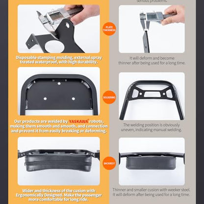 Motorcycle Accessories Rebel CMX1100 CM1100 21-24, Rear Passenger Backrest Back Rest Cushion Seat Pad Detachable Sissy Bar Sissybar Adapter for CM 1100 CMX 2021 2022 2023 2024