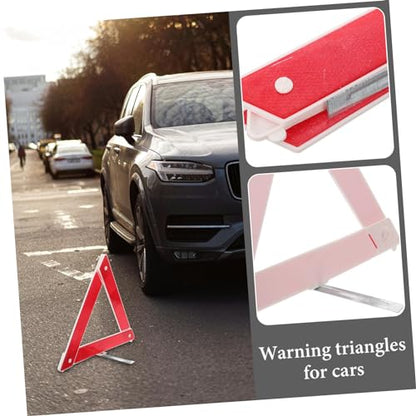 Folding Emergency Reflective Triangle for Roadside Safety Compact and Car Warning Sign Essential for Vehicles Motorcycles and Boats Portable Reflector for Easy Storage