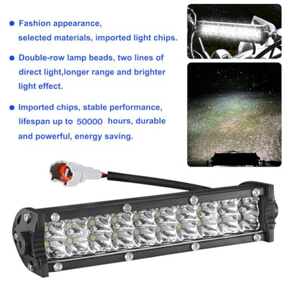 Dirt Bike Light Bar Headlight Motorcycle LED ATV Light ON/OFF Switch 60W Kit for CRF110 KLX110 TTR110 YZ250F Motocross Light ATV Headlight Assembly Part for Most 7/8" Handlebars with Mounting Brackets - color: ON/OFF Switch