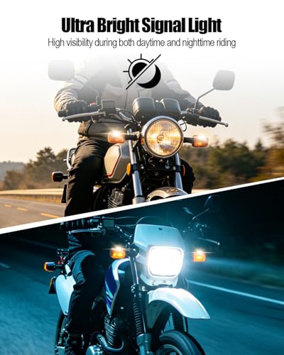 Motorcycle Short-stem Turn Signals Light Fit for Suzuki DR 350 650 125 200 250 GSXR 750 1100 4Pcs Bright Lighting