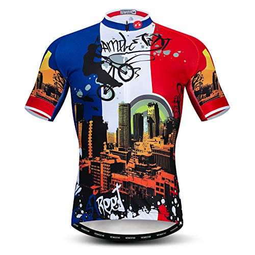 Cycling Jerseys Men,Mountain Bike Jersey Summer Short Sleeve Breathable Bicycle Tops Riding Bike Shirts Quick Dry - color: Cf0172, size: Medium