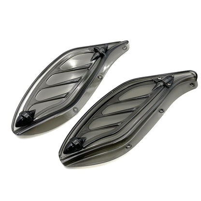 IZX fit for Harley Touring CVO Electra Street Glide Ultra Classic FLHX FLHTCSE Tri Glide Ultra Classic 96-13 Motorcycle Air Deflector Side Wing Windshield Fairing (Smoked) - color: Smoked