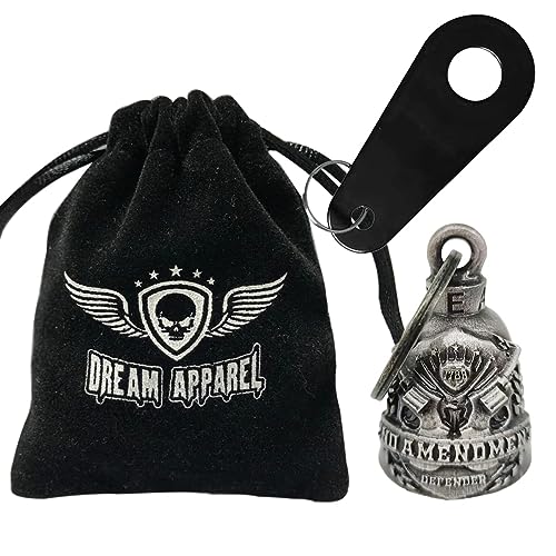 Dream Apparel Motorcycle Bell Guardian Angel Drive Away Gremlin, Biker Bell for Men Women Rider Riding, Good Luck Gift - color: Defender