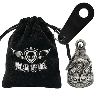 Dream Apparel Motorcycle Bell Guardian Angel Drive Away Gremlin, Biker Bell for Men Women Rider Riding, Good Luck Gift - color: Defender