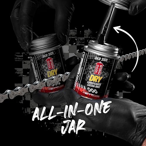 Errecom 1000 Miglia BKR 3101-2 fl oz (60 mL) Can, Dry Lube Bike Chain, for Dry and Dusty Weather Conditions, Brush Included - color: DRY - 2 fl oz (60 mL) Can