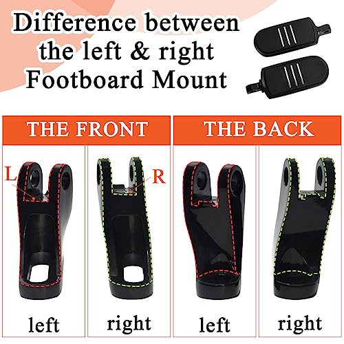 FOVPLUE Passenger Mini Footboard, Passenger Footpegs w/Mount Kit for Harley Touring 1993-2025 CVO Electra Glide Road Glide Road King Street Glide Ultra Classic Ultra Limited Revival FLH,Gloss Black#1 - color: Gloss Black Passenger Footpegs