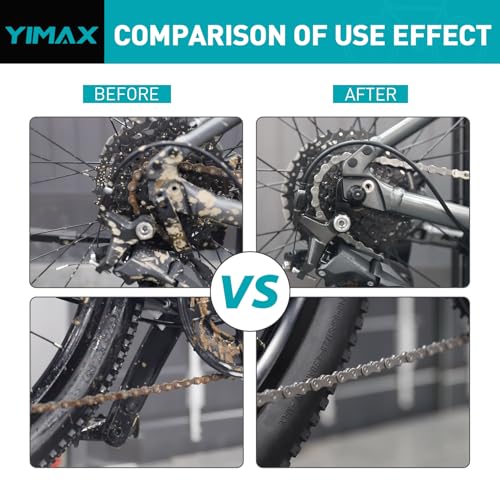 Bike Chain Cleaner Set, Bicycle Cleaning Kit Chain Lube and 500ml Cleaning Spray Biodegradable Bike Chain Lubricant with Brushes Cycling Maintenance (Cleaner-410ML)