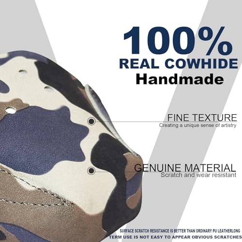 100% Real Cowhide | Toe Cap Guard Protectors | Roller Skate Derby Speed 1 Pair(Camouflage Color) - color: Camouflage color